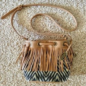 Carlos, Carlos Santana Fringe Bucket Crossbody Bag